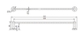 Mirage 600mm Single Towel Rail - Chrome