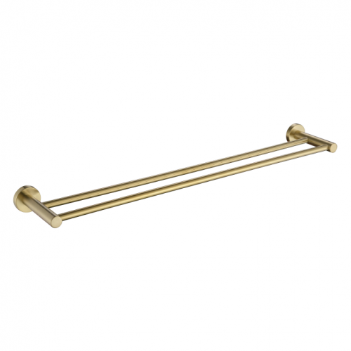 Mirage 600mm Double Towel Rail Brushed Bronze
