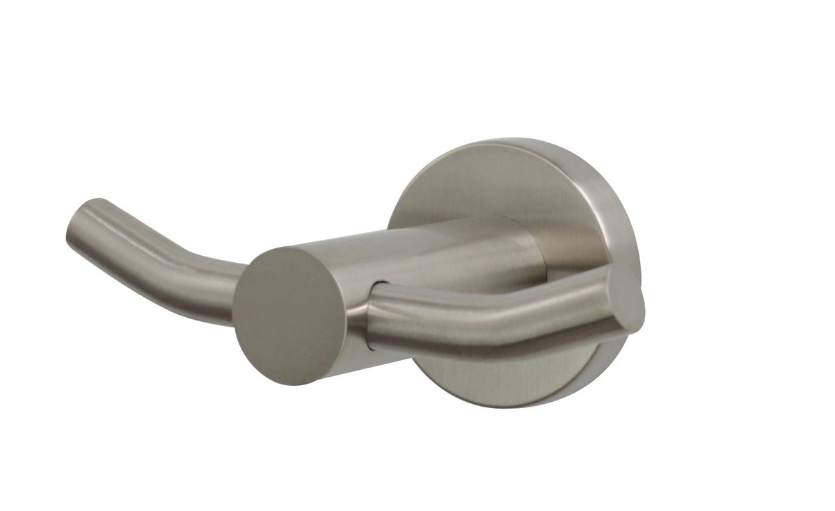 Mirage Double Robe Hook - Brushed Nickel — Christopher Alexander