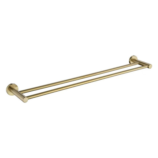 Double Towel Rail 750mm Brushed Bronze