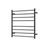Mirage 8 Bar Wide Heated Towel Rail – Matt Black