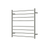 Mirage 8 Bar Wide Heated Towel Rail – Brushed Nickel