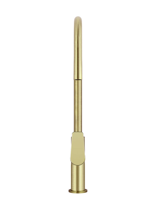 Round Paddle Piccola  Pull Out Kitchen Mixer Tap - Tiger Bronze