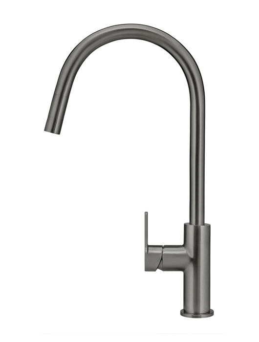 Round Paddle Piccola  Pull Out Kitchen Mixer Tap - Shadow Gunmetal