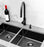Round Pinless Piccola  Pull Out Kitchen Mixer Tap - Matte Black