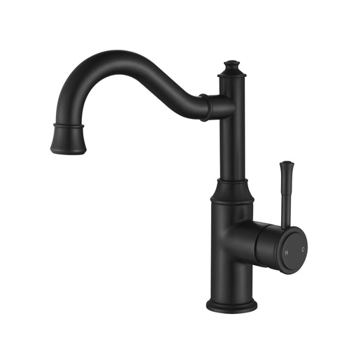 Montpellier Shepherd’s Crook High Rise Basin Mixer - Matte Black