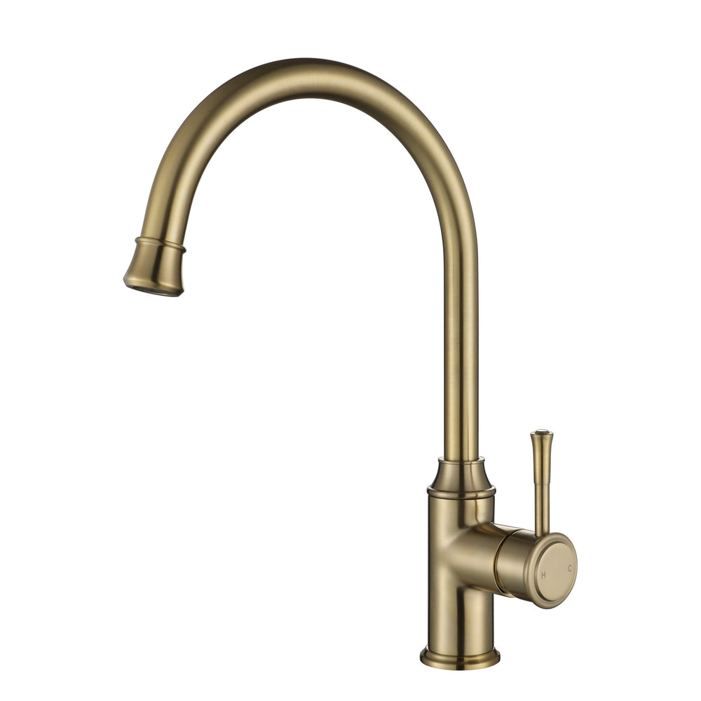 Montpellier Gooseneck Kitchen Mixer Brushed Bronze