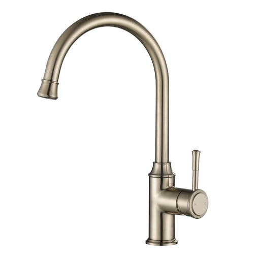 Montpellier Gooseneck Kitchen Mixer - Brushed Nickel