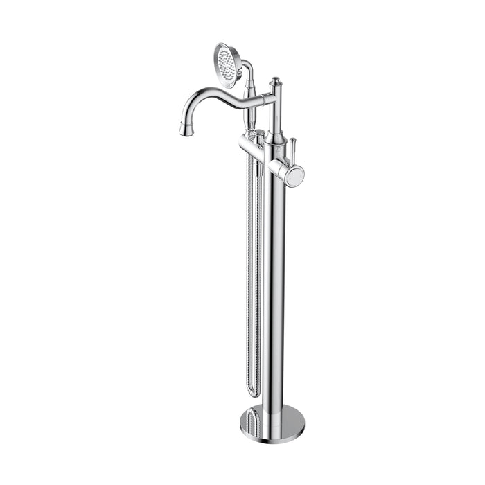 Montpellier Freestanding Bath Mixer With Hand Shower - Chrome