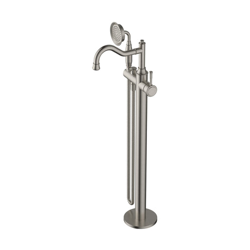 Montpellier Freestanding Bath Mixer With Hand Shower - Brushed Nickel