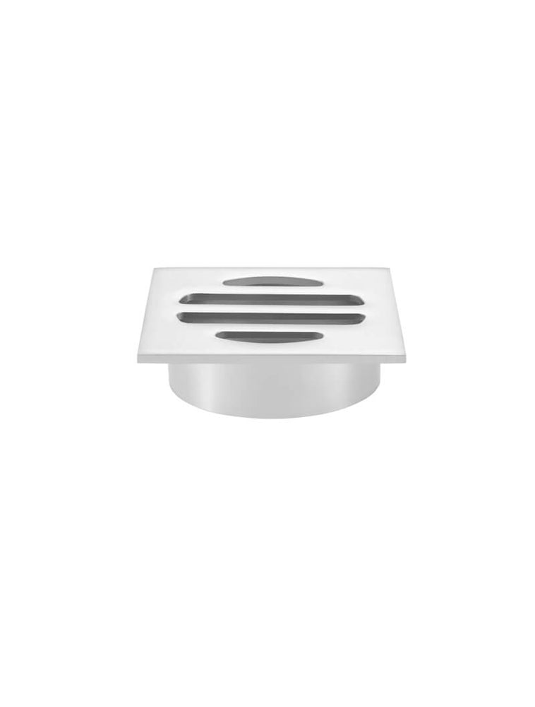 Square Floor Grate Shower Drain 50mm Outlet - Polished Chrome