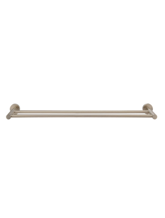 Round Double Towel Rail 600mm -  Champagne