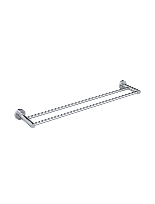 Round Double Towel Rail 600mm - Polished Chrome