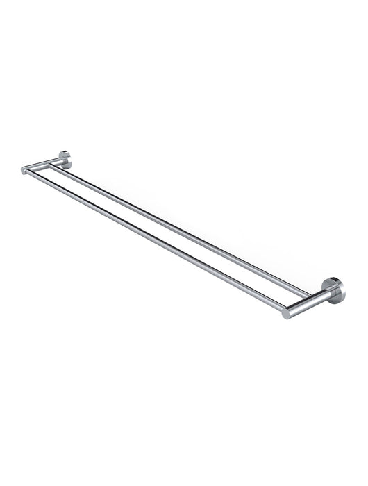 Round Double Towel Rail 900mm - Polished Chrome