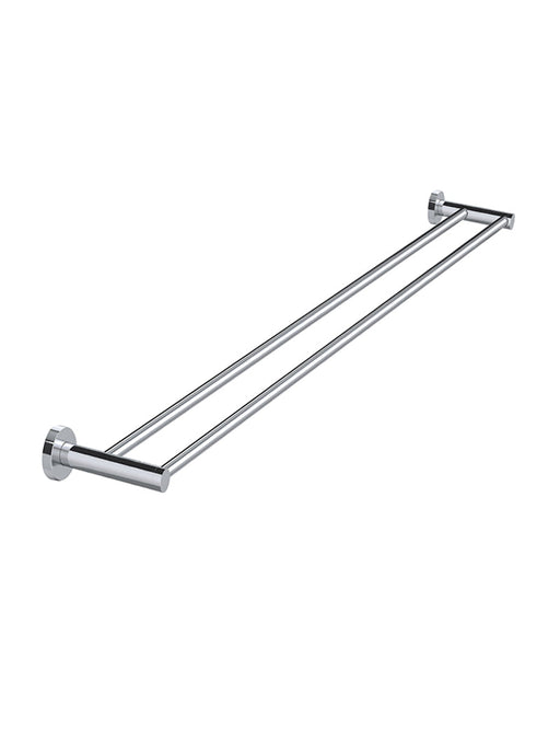 Round Double Towel Rail 900mm - Polished Chrome