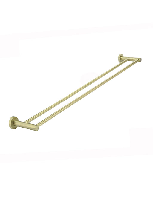 Round Double Towel Rail 900mm - Tiger Bronze