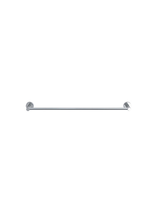Round Single Towel Rail 600mm - Polished Chrome