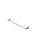 Round Single Towel Rail 600mm - Polished Chrome