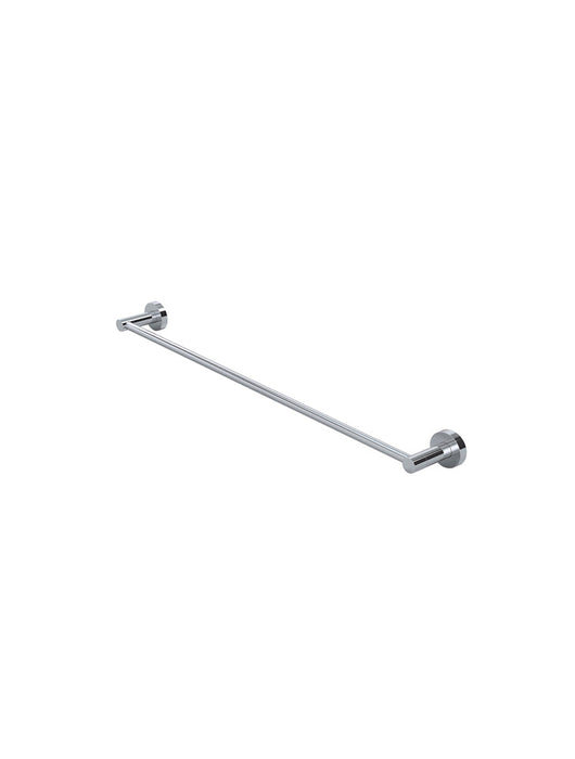 Round Single Towel Rail 600mm - Polished Chrome