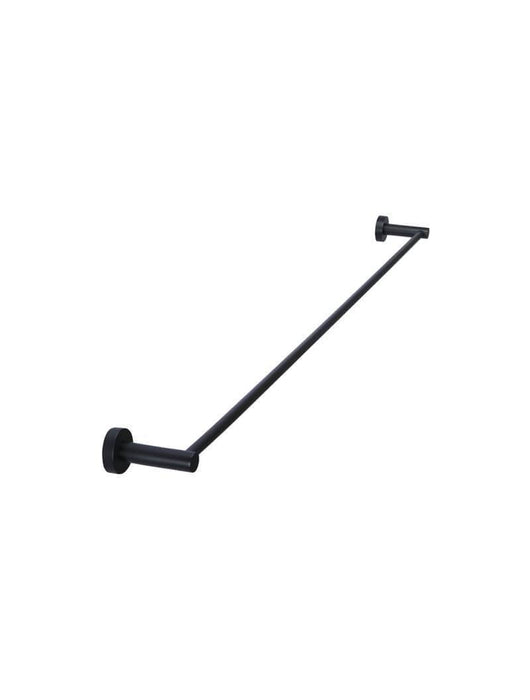 Round Single Towel Rail 900mm - Matte Black