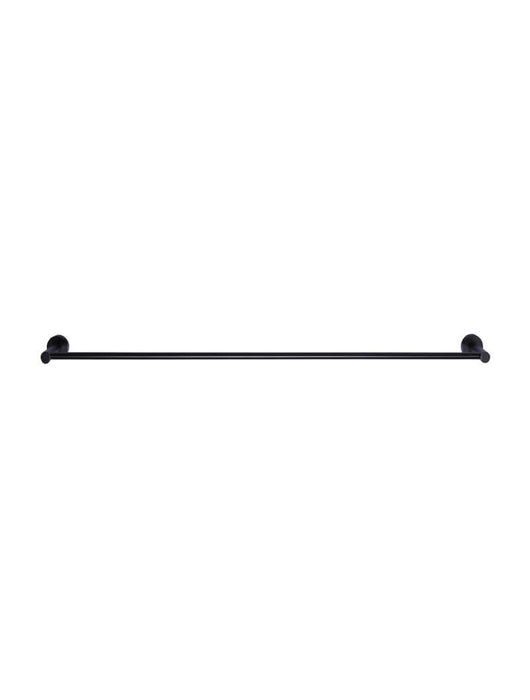 Round Single Towel Rail 900mm - Matte Black