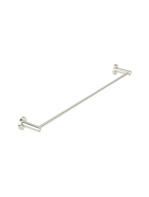 Round Single Towel Rail 900mm - Brushed Nickel