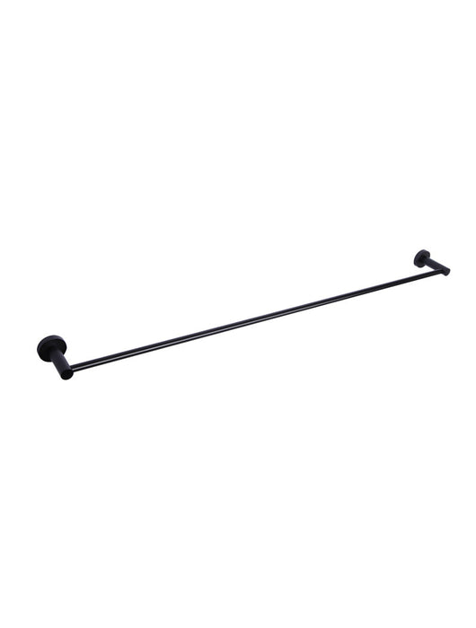 Round Single Towel Rail 900mm - Matte Black