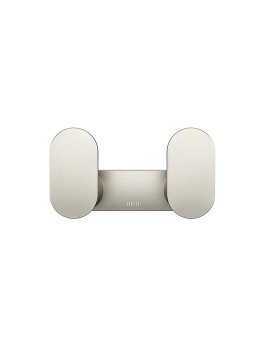 Curvaé Double Robe Hook - Brushed Nickel