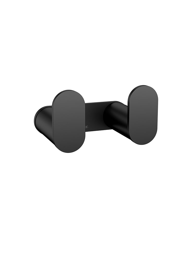 Curvaé Double Robe Hook - Matte Black — Christopher Alexander