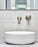 Round Double Towel Rail 900mm - Brushed Nickel