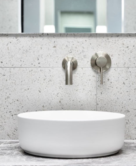 Round Double Towel Rail 900mm - Brushed Nickel
