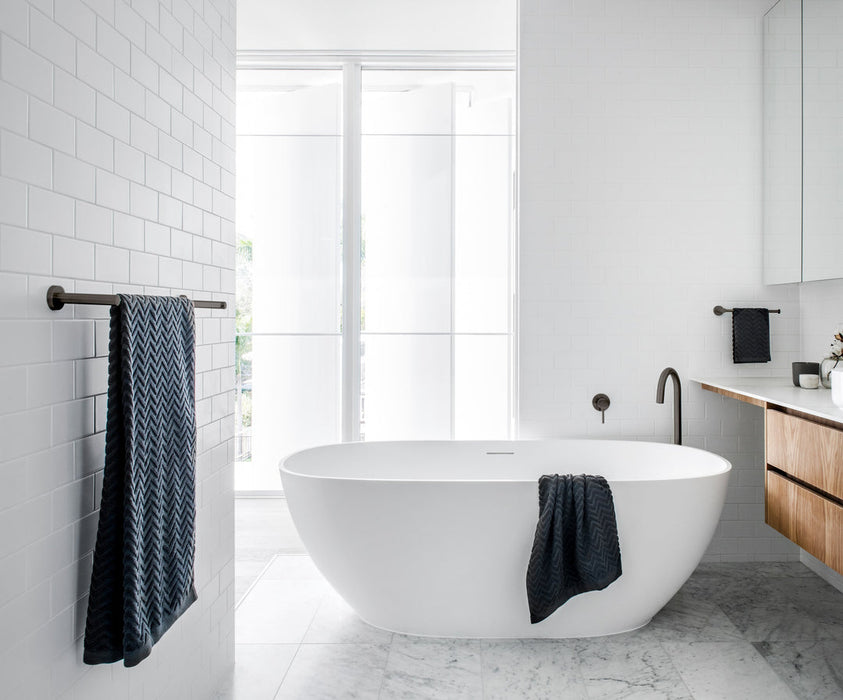 Round Guest Towel Rail -  Shadow Gunmetal