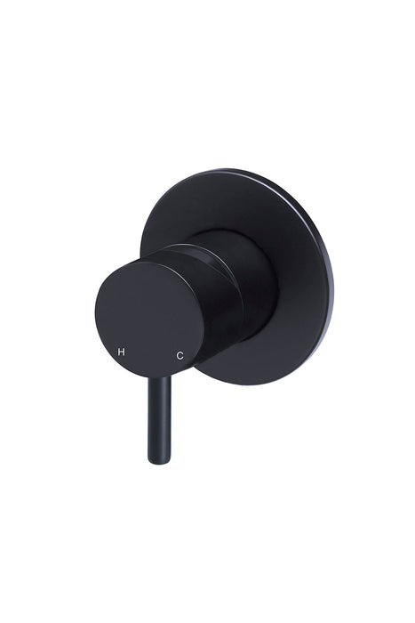 Round Wall Mixer Short Pin-Lever Trim Kit (In-Wall Body Not Included) - Matte Black