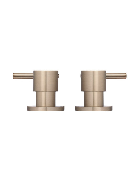Round Quarter Turn Wall Top Assemblies - Champagne