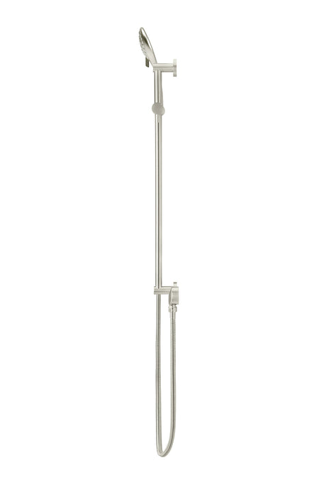 Round Three Function Hand Shower On Rail Column - Brushed Nickel