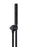 Round Shower On Bracket - Matte Black