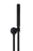 Round Shower On Bracket - Matte Black