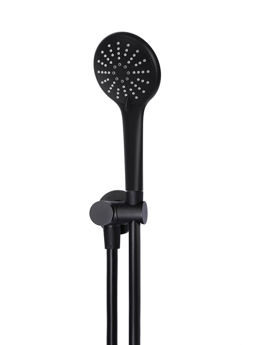 Round Hand Shower On Swivel Bracket - Matte Black