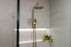 Round Combination Shower Rail, 200mm Rose, Single Function Hand Shower - Tiger Bronze