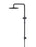 Round Combination Shower Rail, 300mm Rose, Single Function Hand Shower - Matte Black