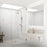 Round Gooseneck Shower Set With 200mm Shower Rose, Single-Function Hand Shower - Champagne