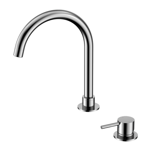 Mecca Hob Basin Mixer Round Swivel Spout - Chrome