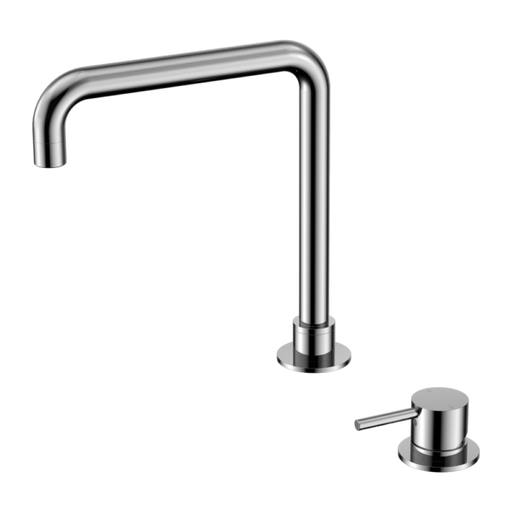 Mecca Hob Basin Mixer Square Swivel Spout - Chrome