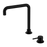 Mecca Hob Basin Mixer Square Swivel Spout - Matte Black