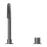 Mecca Hob Basin Mixer Round Swivel Spout - Gunmetal