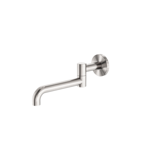 Mecca Wall Mounted Swivel Basin/Bath Spout Only 225mm - Brushed Nickel