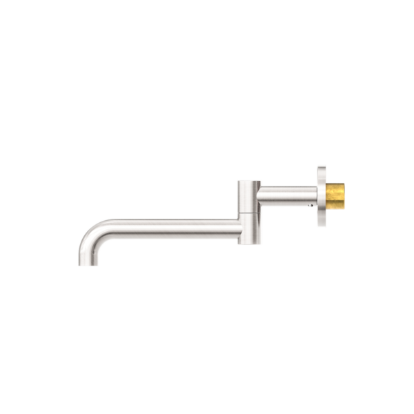 Mecca Wall Mounted Swivel Basin/Bath Spout Only 225mm - Brushed Nickel