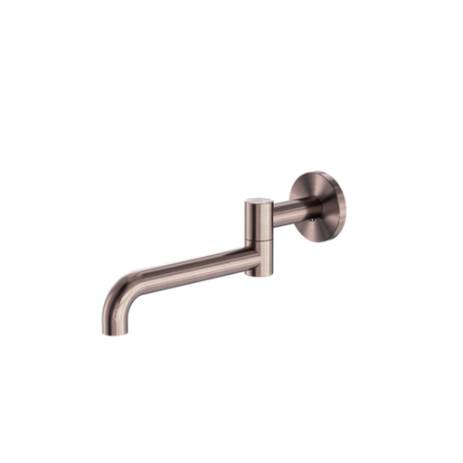 Mecca Wall Mounted Swivel Basin/Bath Spout Only 225mm - Brushed Bronze