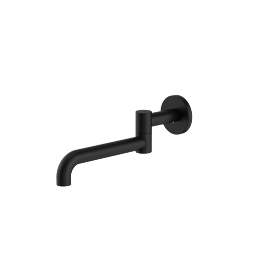 Mecca Wall Mounted Swivel Basin/Bath Spout Only 225mm - Matte Black