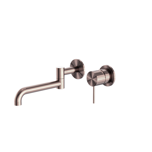 Mecca Wall Basin/Bath Mixer Swivel Spout 225mm - Brushed Bronze